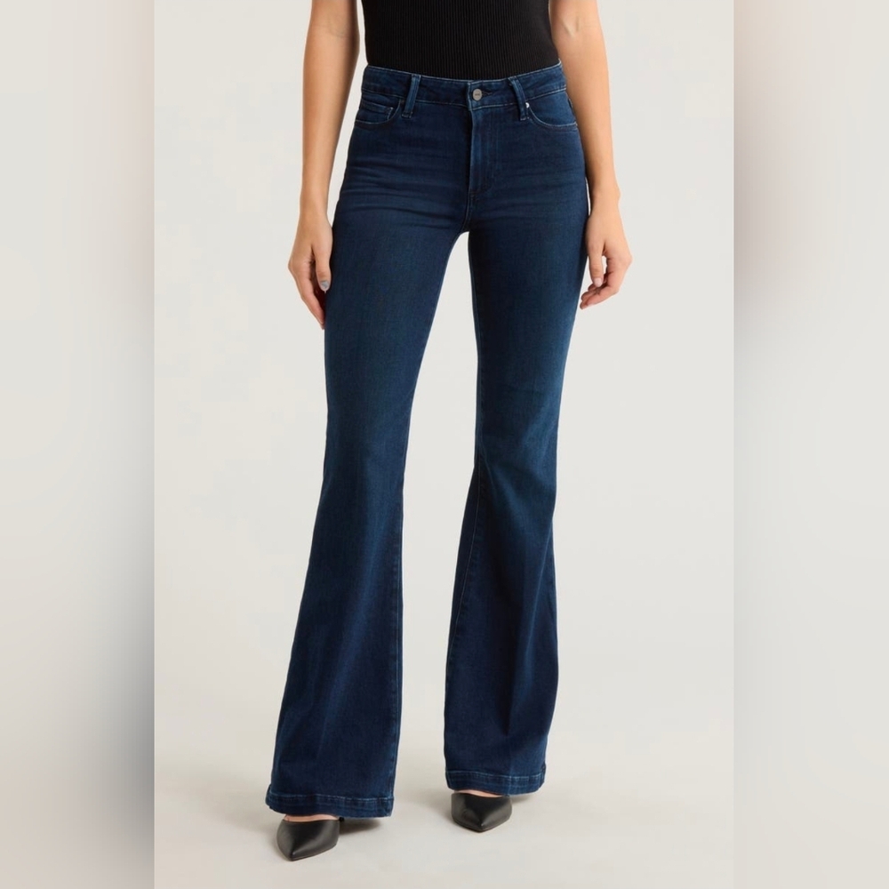 PAIGE Dark Indigo Flare Jeans